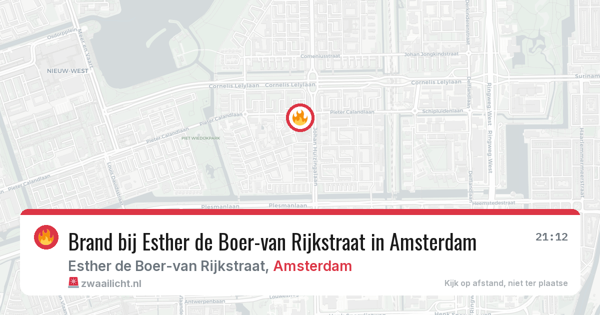 Brand bij Esther de Boer-van Rijkstraat in Amsterdam — 12 feb 2026