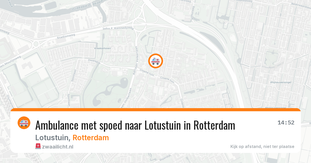 Ambulance met spoed naar Lotustuin in Rotterdam — 6 jun 2026