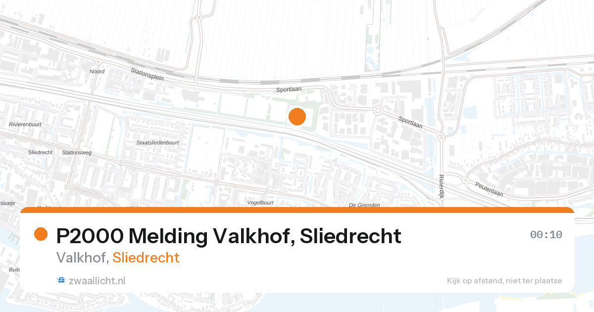 P2000 Melding Valkhof, Sliedrecht — 23 apr 2026