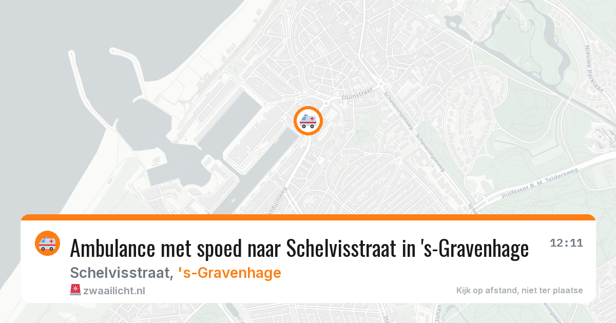 Ambulance met spoed naar Schelvisstraat in 's-Gravenhage — 8 aug 2026