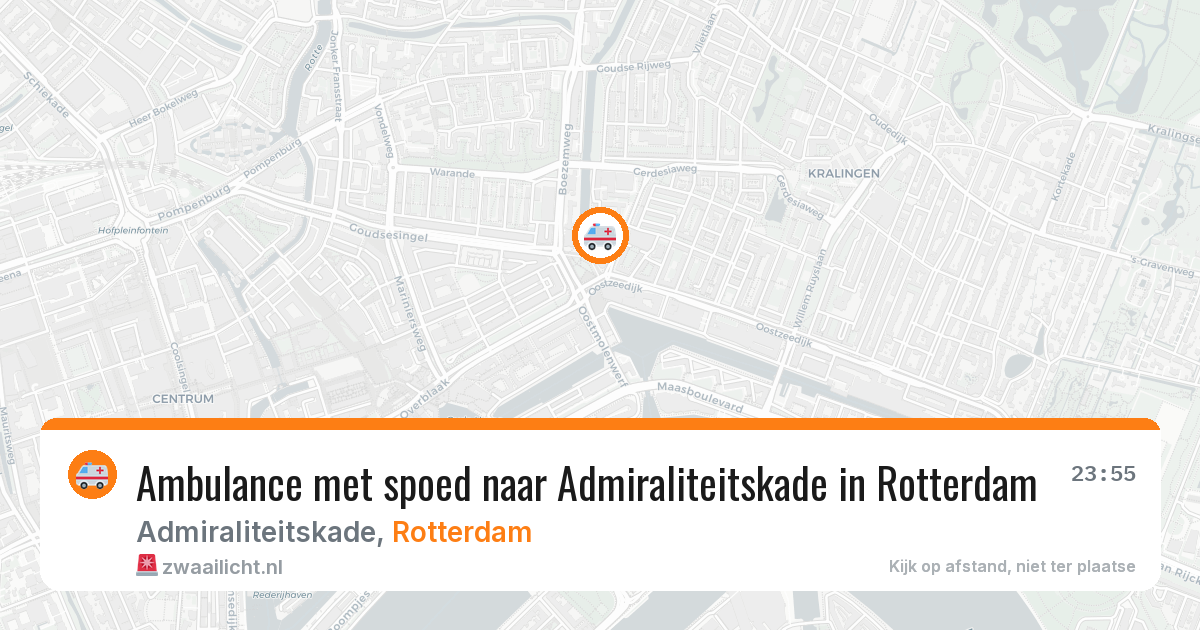 Ambulance met spoed naar Admiraliteitskade in Rotterdam — 9 apr 2026
