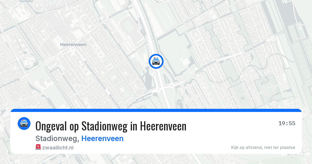 Ongeval op Stadionweg in Heerenveen — 1 mei 2026