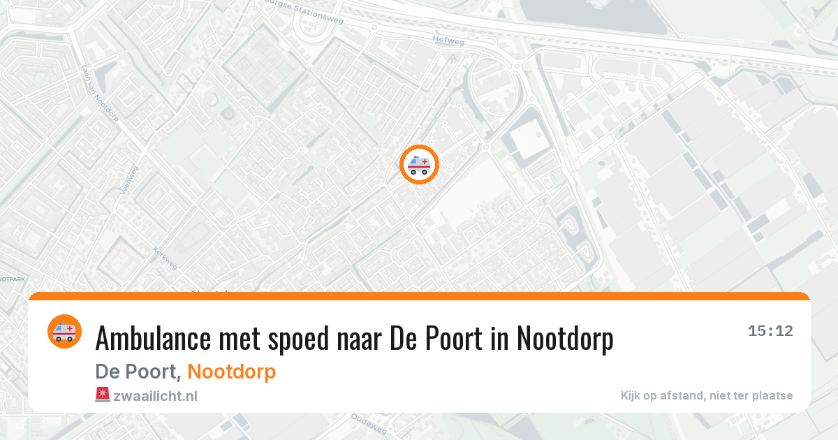 Ambulance met spoed naar De Poort in Nootdorp — 28 mrt 2026