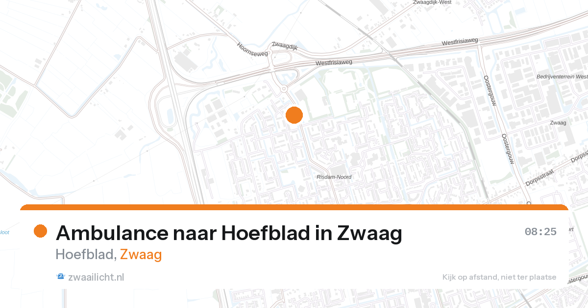 Ambulance naar Hoefblad in Zwaag — 27 aug 2026