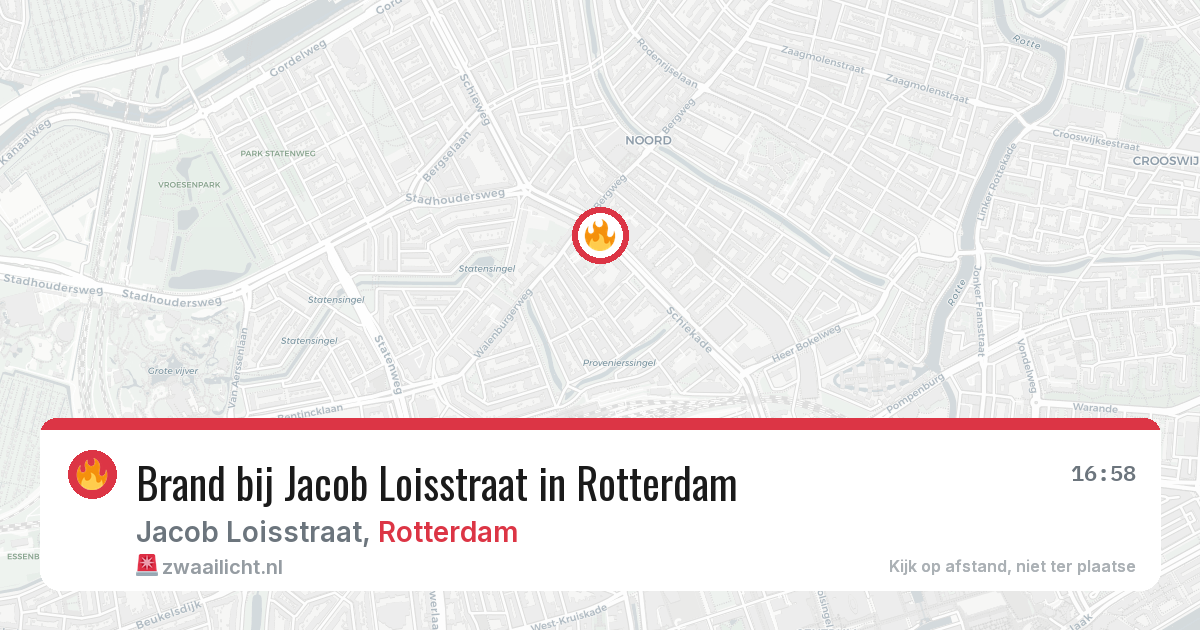 Brand bij Jacob Loisstraat in Rotterdam — 2 apr 2026