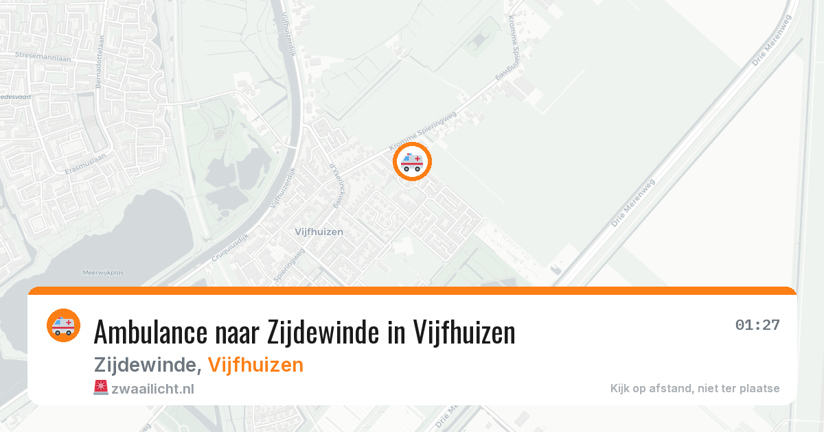 Ambulance naar Zijdewinde in Vijfhuizen — 30 jan 2026