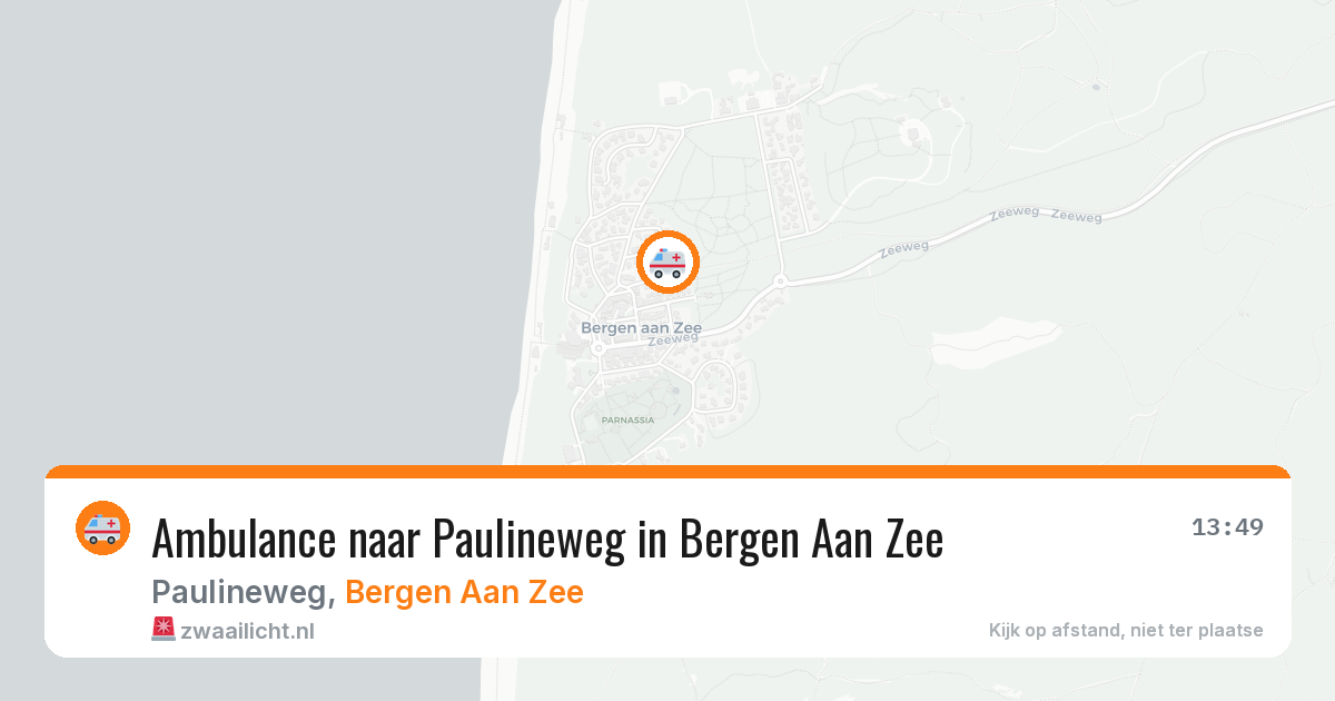 Ambulance naar Paulineweg in Bergen Aan Zee — 1 jun 2026