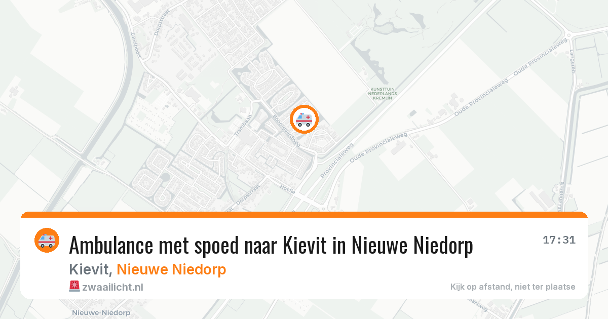 Ambulance met spoed naar Kievit in Nieuwe Niedorp — 20 mei 2026