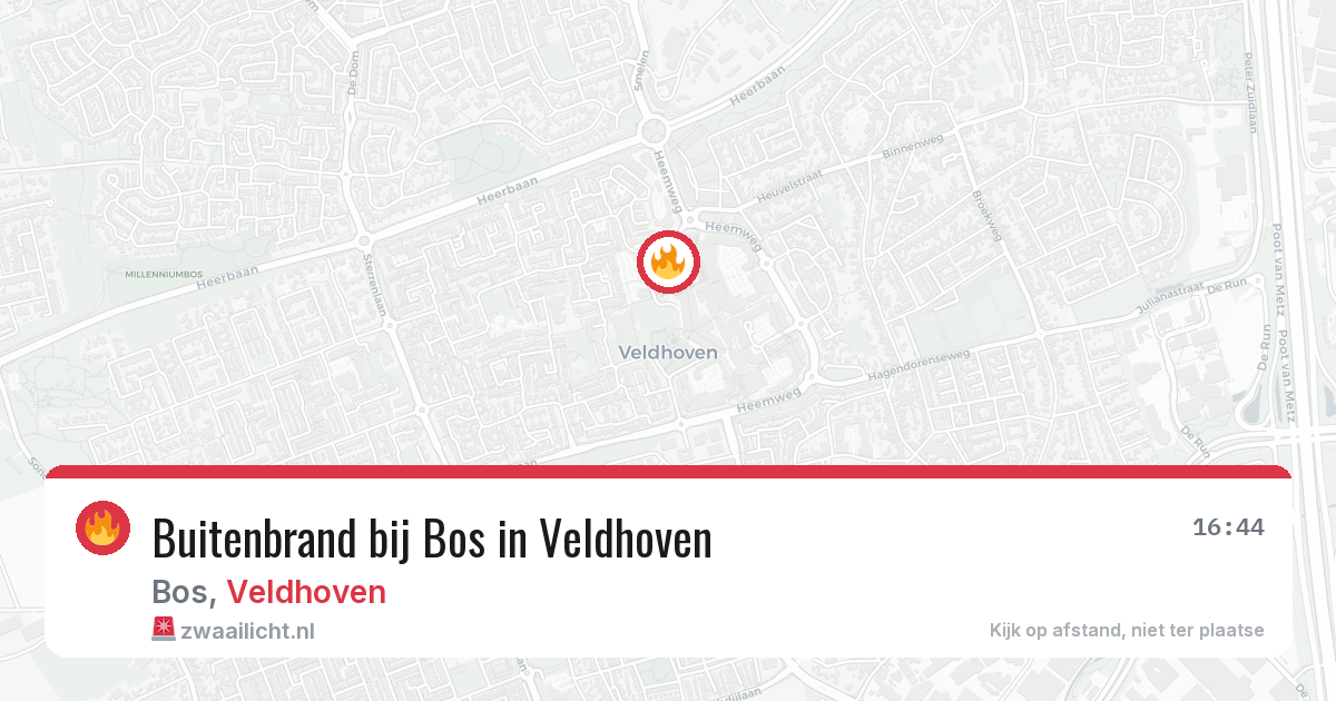Buitenbrand bij Bos in Veldhoven — 27 apr 2026