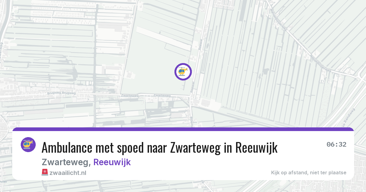 Ambulance met spoed naar Zwarteweg in Reeuwijk — 13 jun 2026