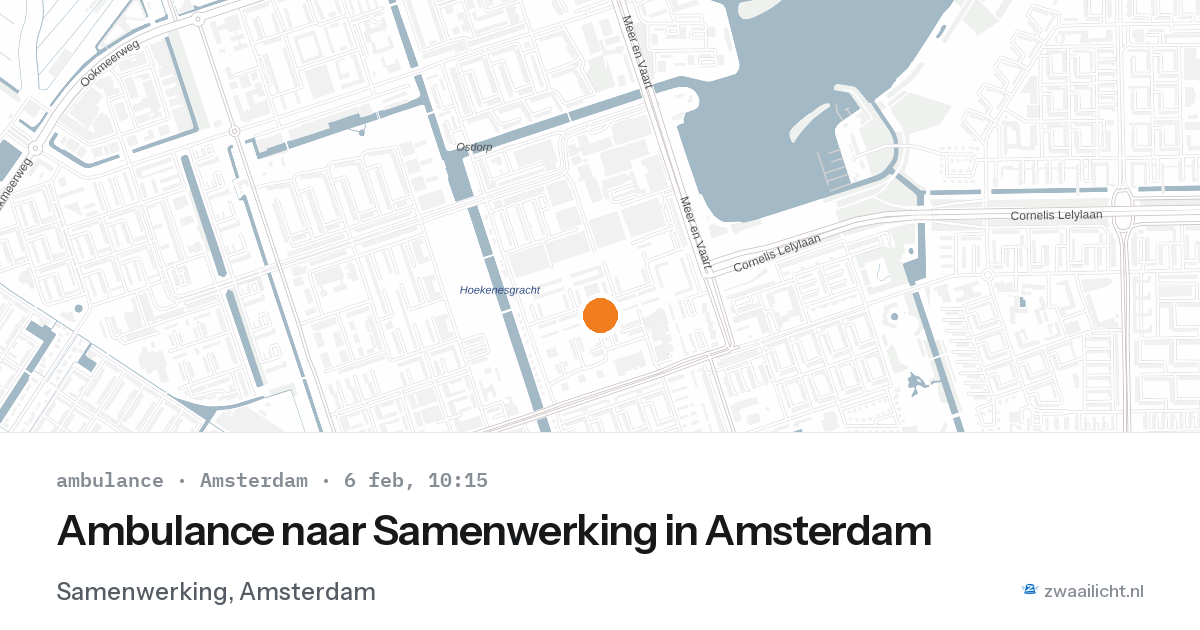 Ambulance naar Samenwerking in Amsterdam — 6 feb 2026