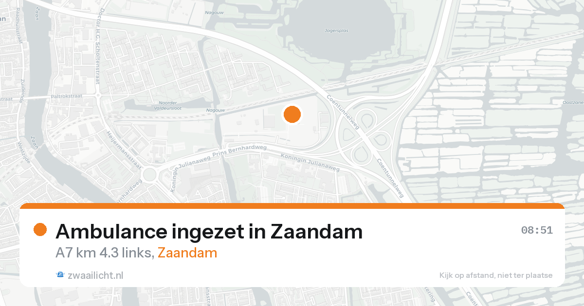 Ambulance ingezet in Zaandam — 18 aug 2026