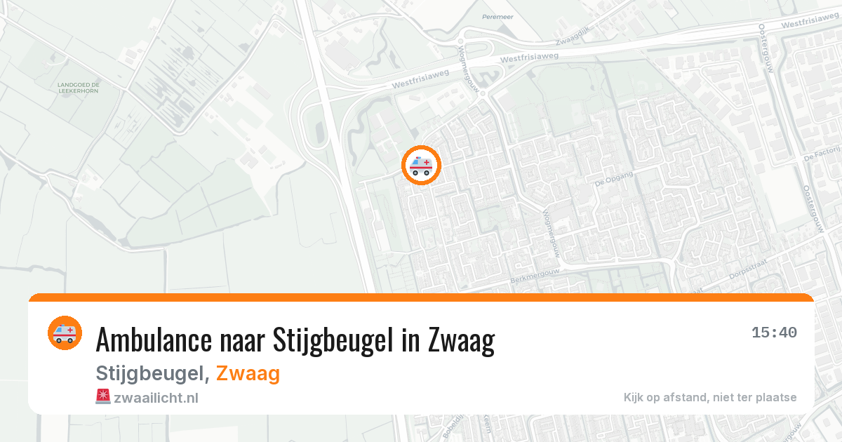 Ambulance naar Stijgbeugel in Zwaag — 7 mei 2026