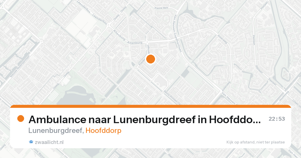 Ambulance naar Lunenburgdreef in Hoofddorp — 20 mei 2026