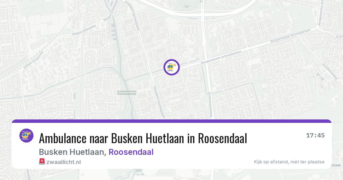 Ambulance naar Busken Huetlaan in Roosendaal — 8 jul 2026