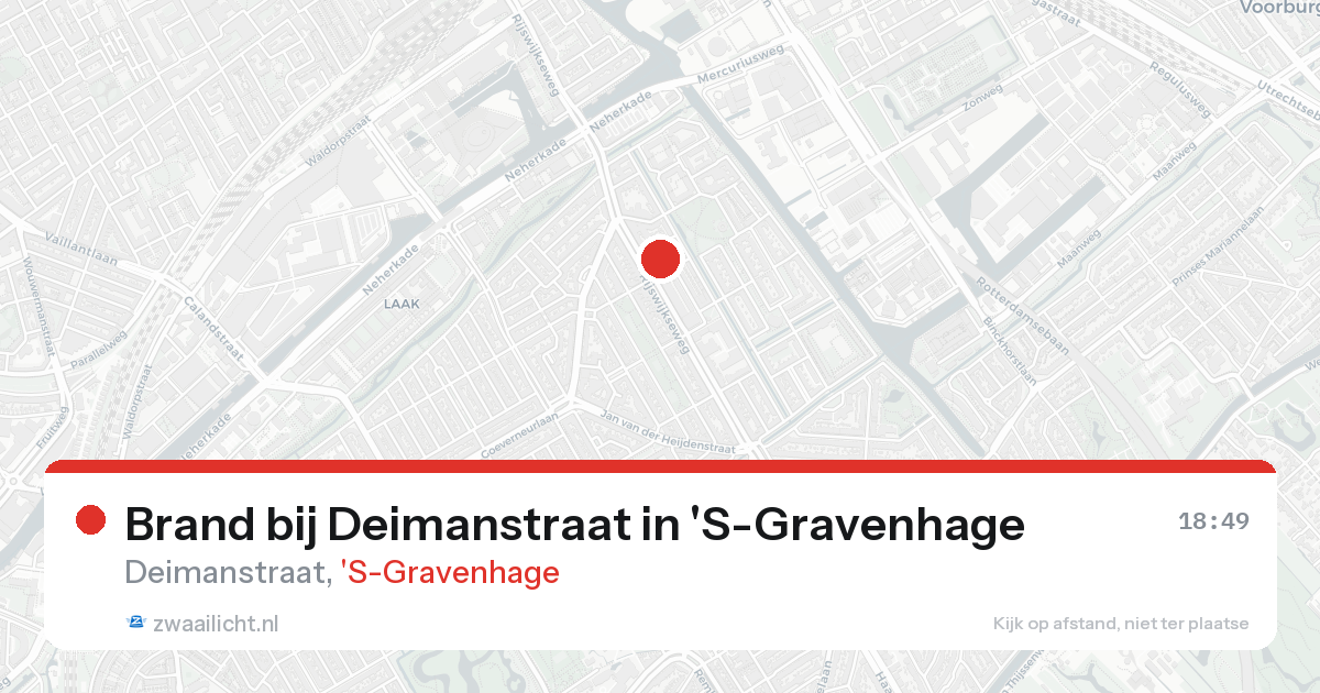 Brand bij Deimanstraat in 'S-Gravenhage — 19 aug 2026