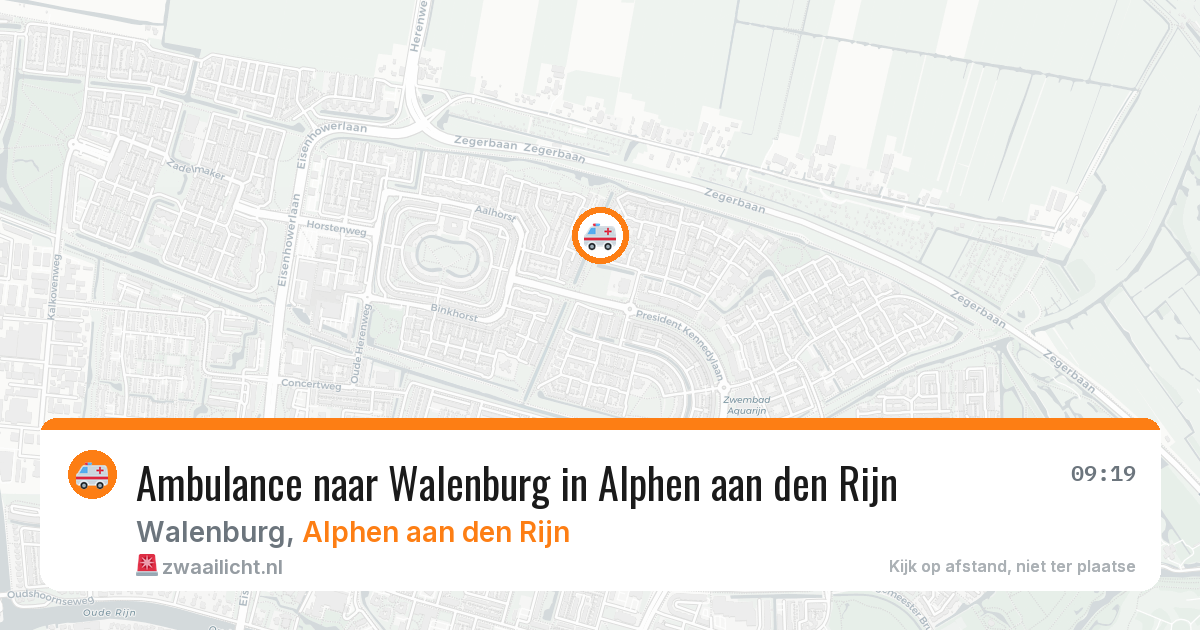 Ambulance naar Walenburg in Alphen aan den Rijn — 7 aug 2026