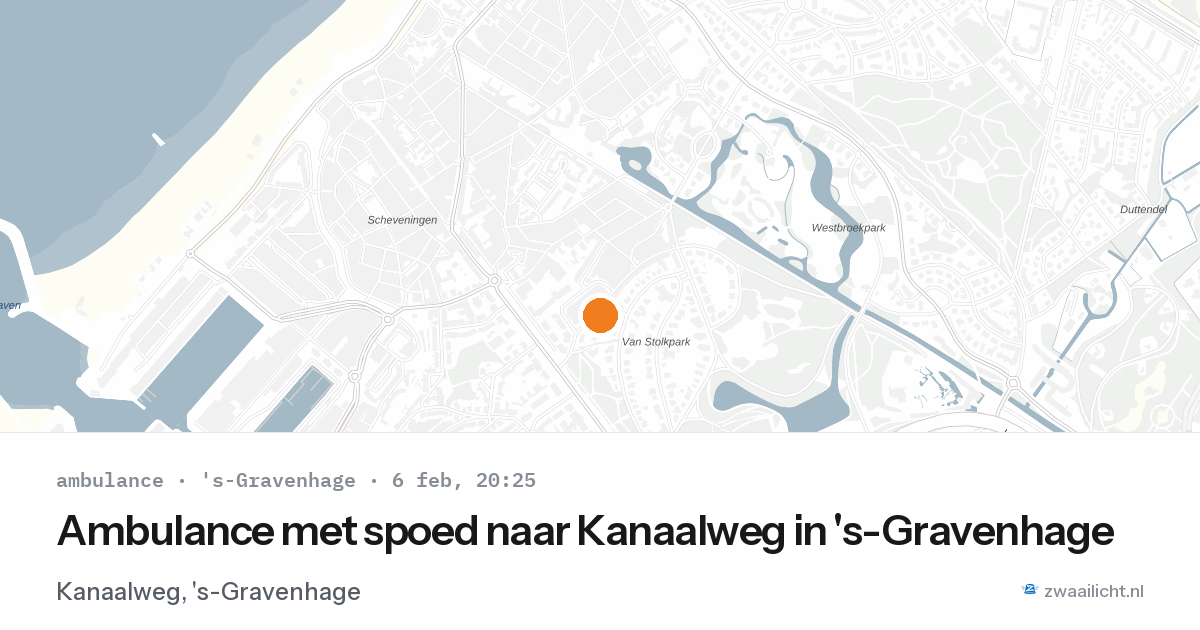 Ambulance met spoed naar Kanaalweg in 's-Gravenhage — 6 feb 2026