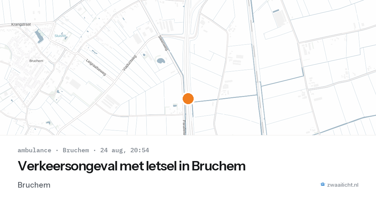 Verkeersongeval met letsel in Bruchem — 24 aug 2026