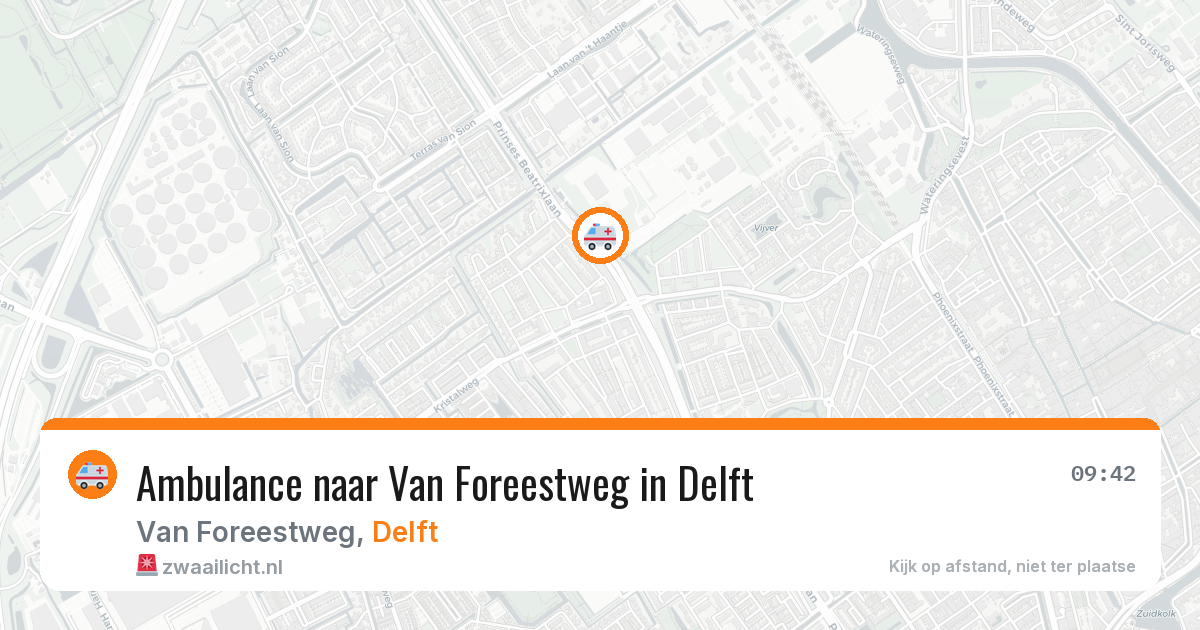 Ambulance naar Van Foreestweg in Delft — 6 jul 2026
