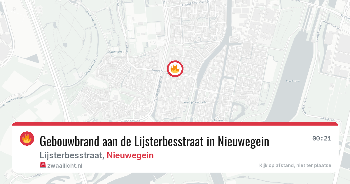 Gebouwbrand aan de Lijsterbesstraat in Nieuwegein — 21 mei 2026