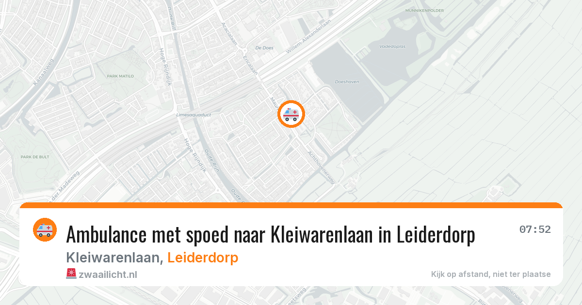 Ambulance met spoed naar Kleiwarenlaan in Leiderdorp — 11 apr 2026