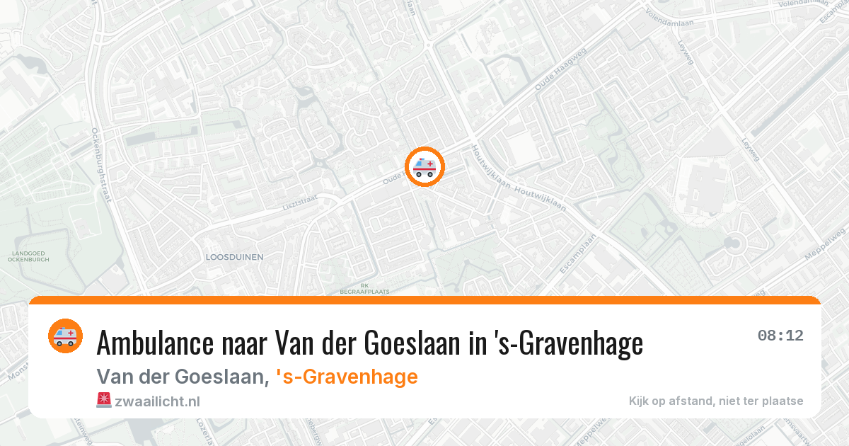 Ambulance naar Van der Goeslaan in 's-Gravenhage — 10 jun 2026