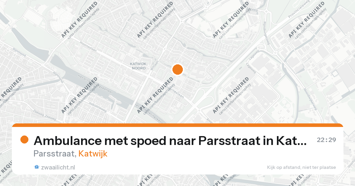 Ambulance met spoed naar Parsstraat in Katwijk — 20 jul 2026