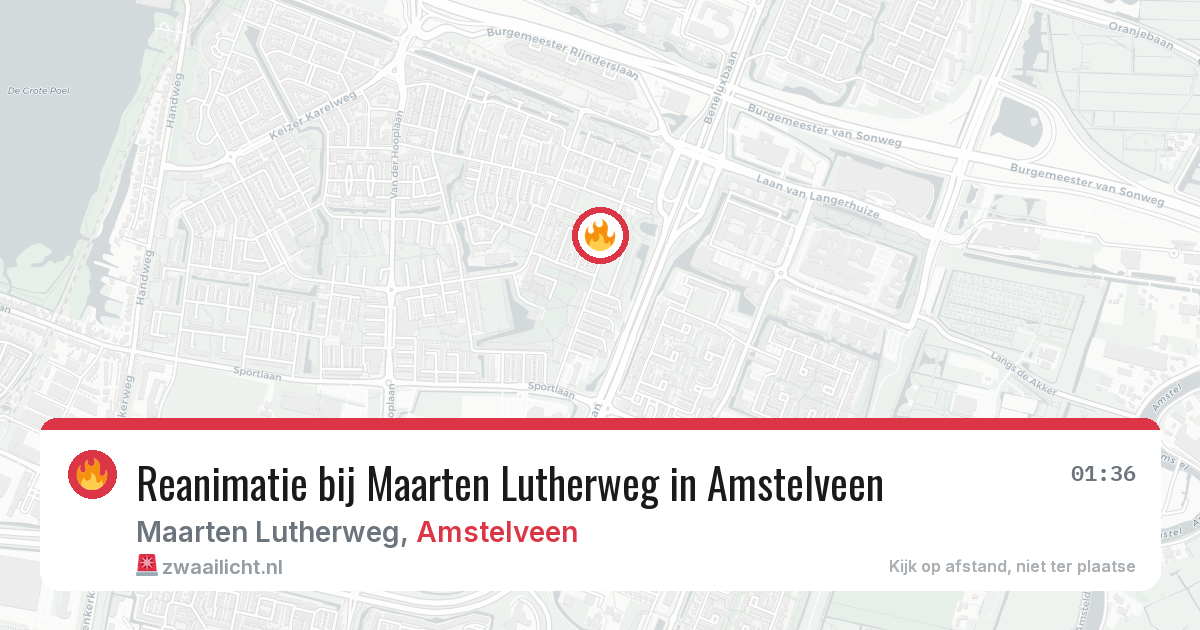 Reanimatie bij Maarten Lutherweg in Amstelveen — 12 jun 2026