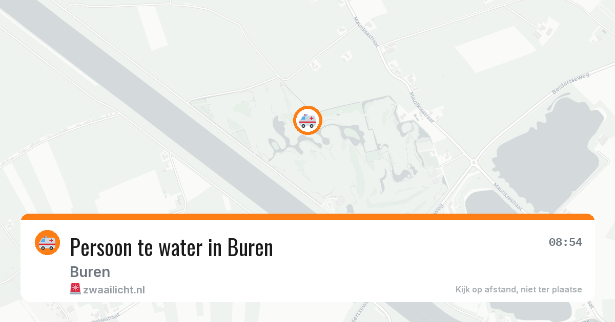 Persoon te water in Buren — 29 jan 2026