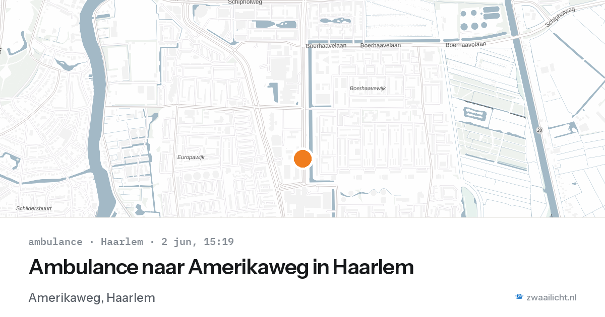 Ambulance naar Amerikaweg in Haarlem — 2 jun 2026