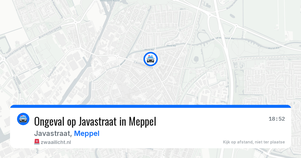 Ongeval op Javastraat in Meppel — 25 jul 2026