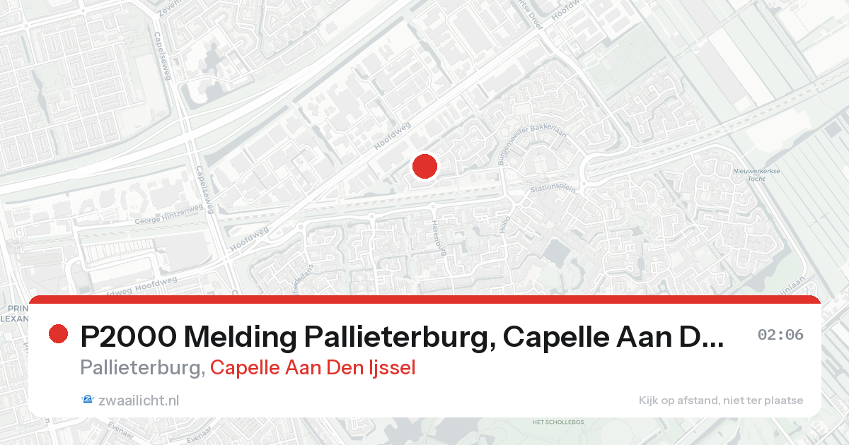 P2000 Melding Pallieterburg, Capelle Aan Den Ijssel — 8 feb 2026