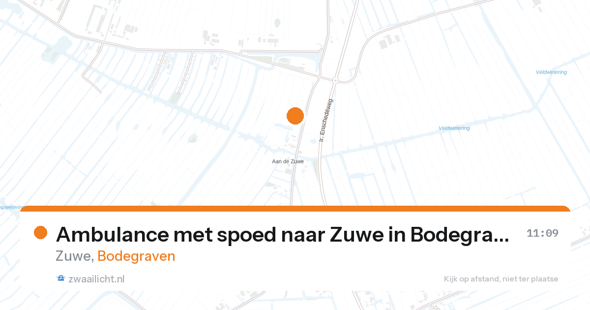Ambulance met spoed naar Zuwe in Bodegraven — 23 jan 2026