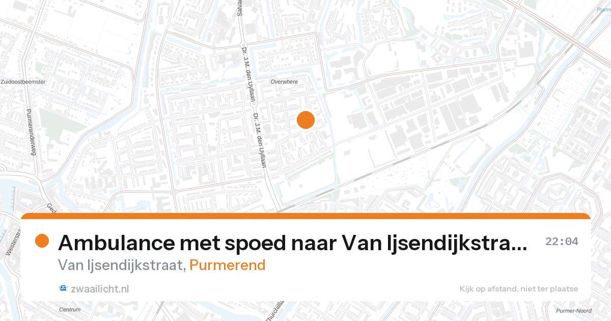 Ambulance met spoed naar Van Ijsendijkstraat in Purmerend — 18 jul 2026