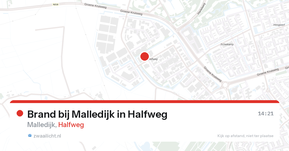 Brand bij Malledijk in Halfweg — 27 aug 2026
