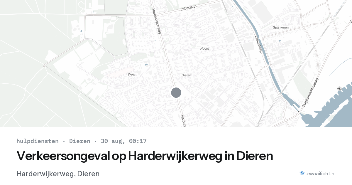 Verkeersongeval op Harderwijkerweg in Dieren — 29 aug 2026