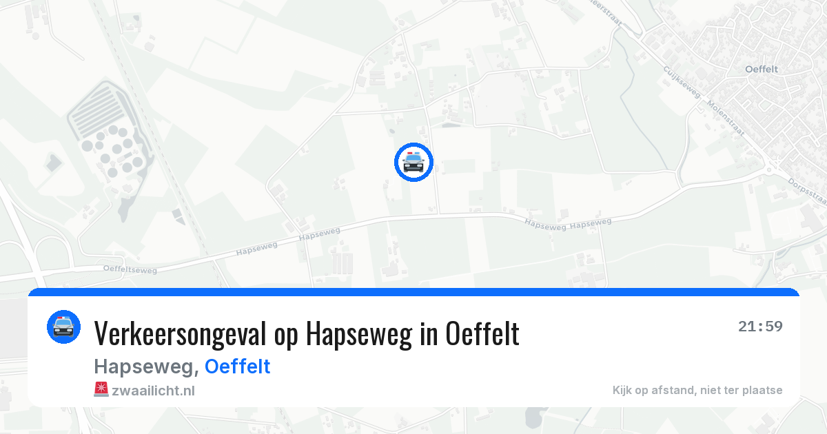 Verkeersongeval op Hapseweg in Oeffelt — 24 jan 2026