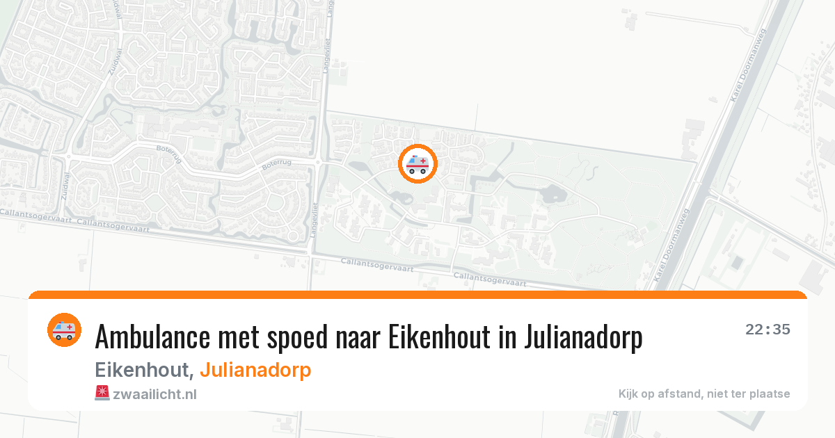 Ambulance met spoed naar Eikenhout in Julianadorp — 24 apr 2026
