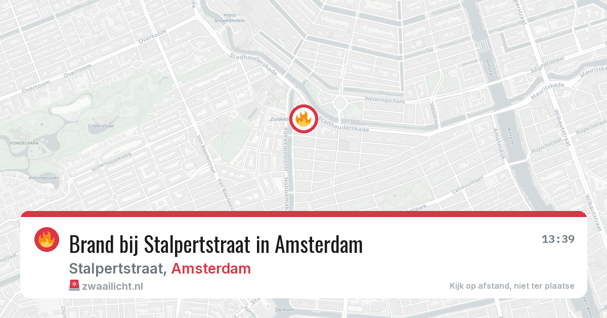 Brand bij Stalpertstraat in Amsterdam — 28 mei 2026