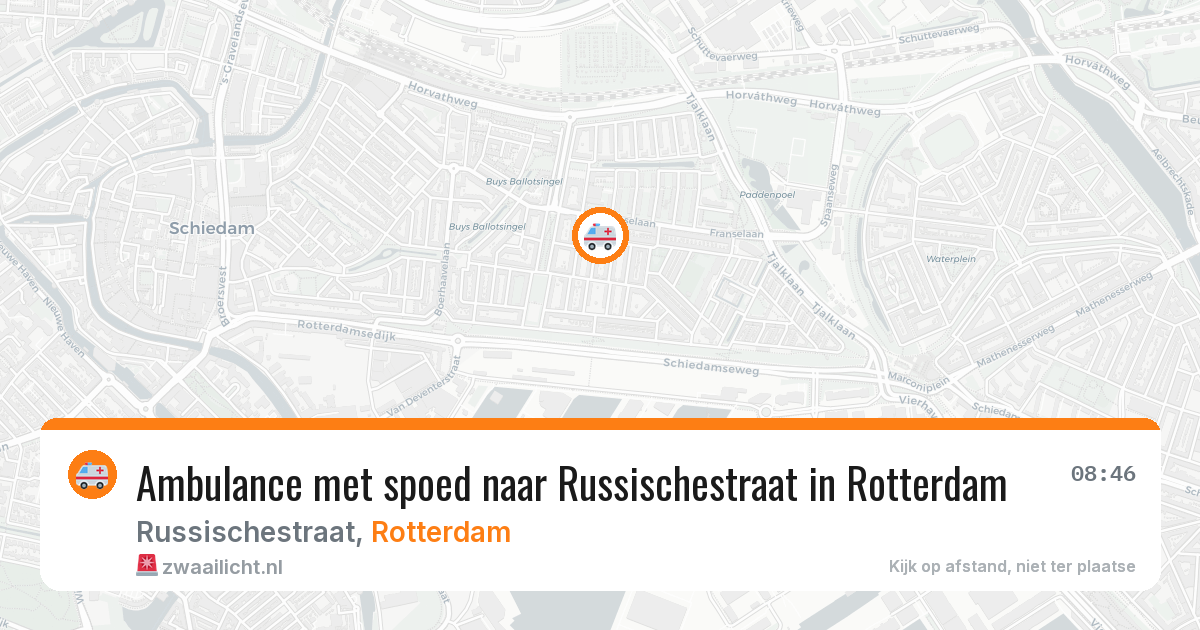 Ambulance met spoed naar Russischestraat in Rotterdam — 30 jul 2026