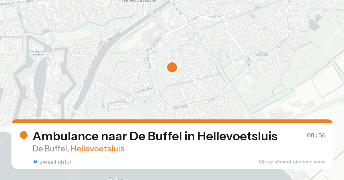 Ambulance naar De Buffel in Hellevoetsluis — 6 jul 2026