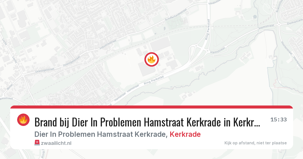 Brand bij Dier In Problemen Hamstraat Kerkrade in Kerkrade — 3 jun 2026