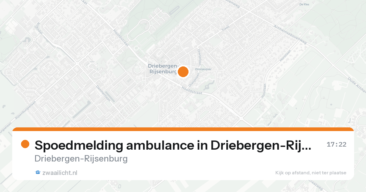 Spoedmelding ambulance in Driebergen-Rijsenburg — 14 aug 2026