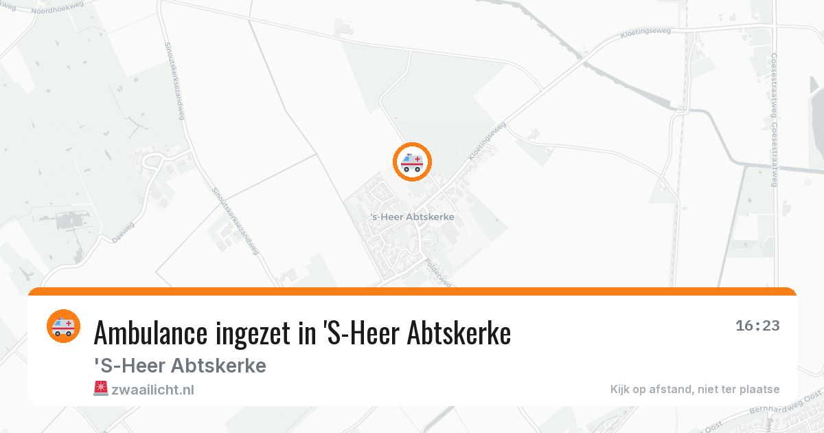 Ambulance ingezet in 'S-Heer Abtskerke — 14 jun 2026
