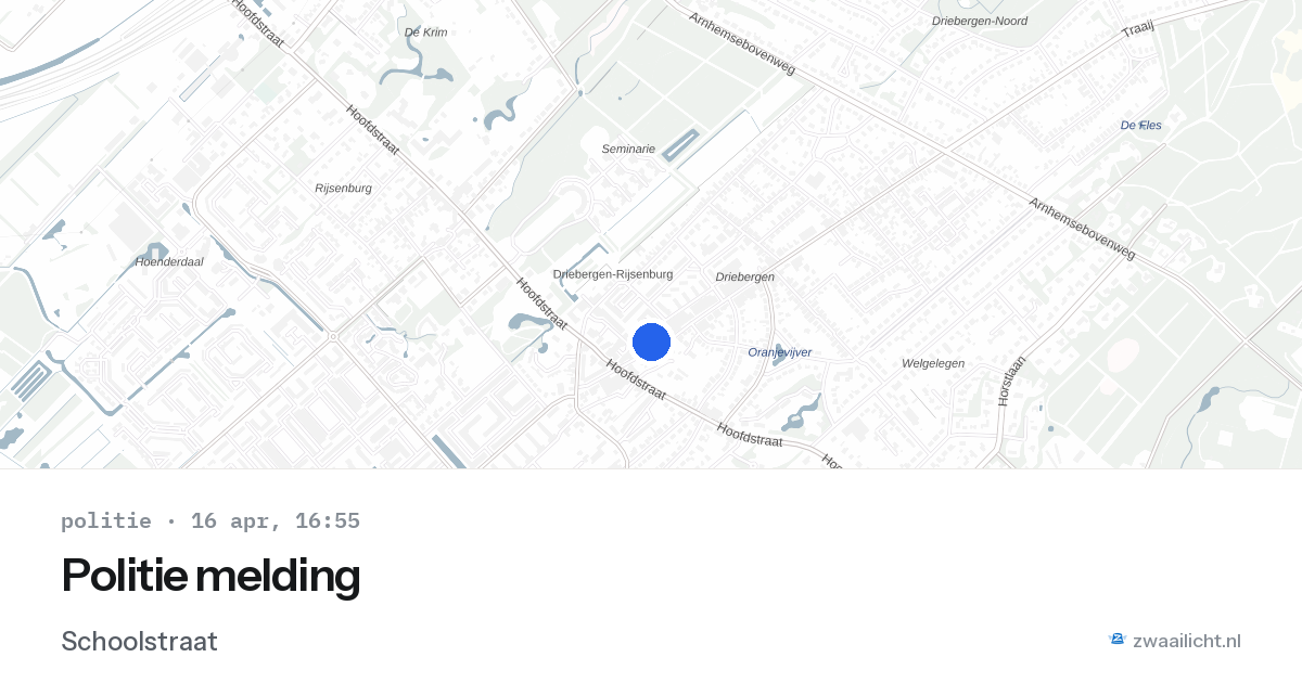 Politie melding — 16 apr 2026
