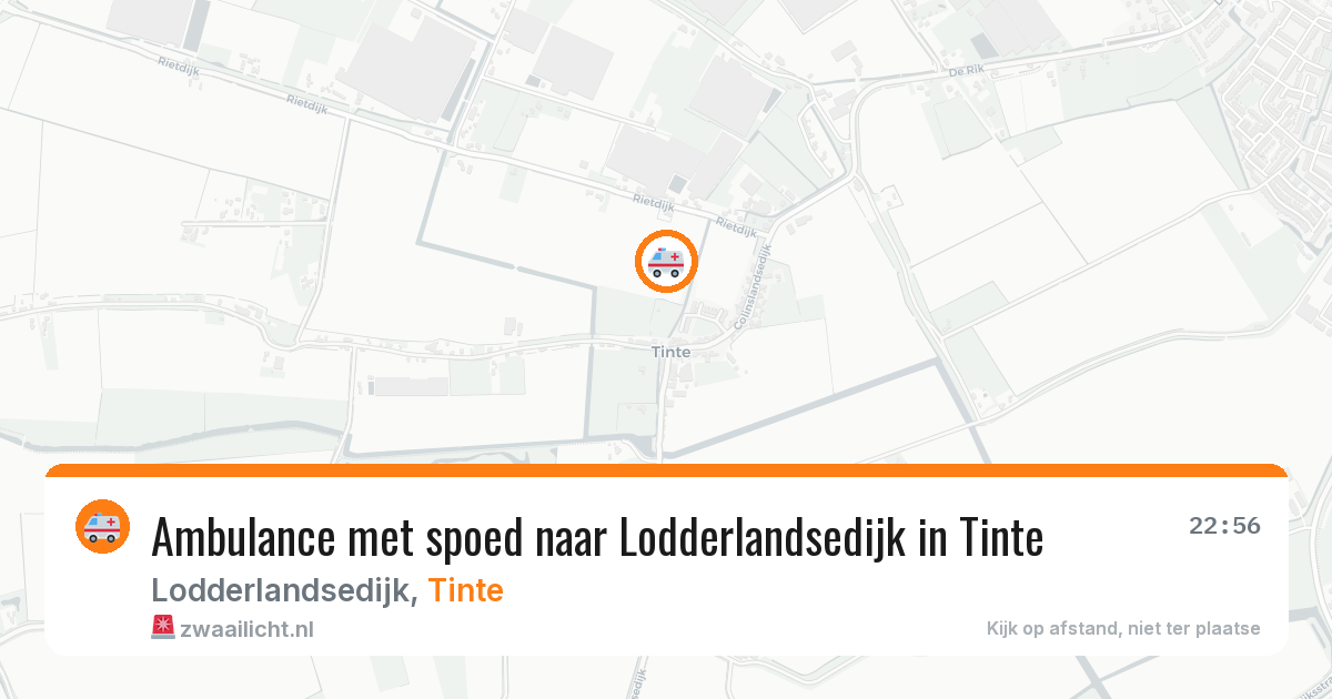 Ambulance met spoed naar Lodderlandsedijk in Tinte — 24 jun 2026