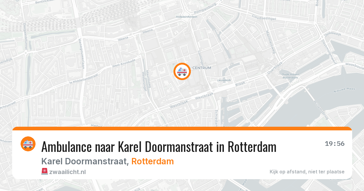 Ambulance naar Karel Doormanstraat in Rotterdam — 30 mrt 2026