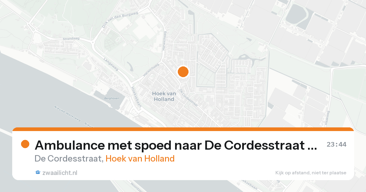 Ambulance met spoed naar De Cordesstraat in Hoek van Holland — 5 jun 2026