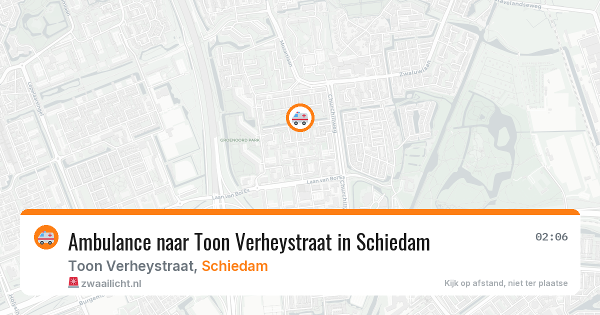 Ambulance naar Toon Verheystraat in Schiedam — 31 mei 2026